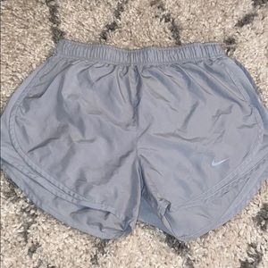 nike tempo silver shorts